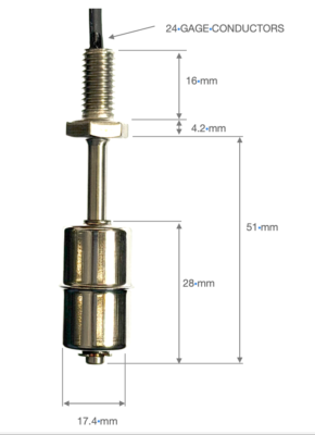 Micro stainless float switch
